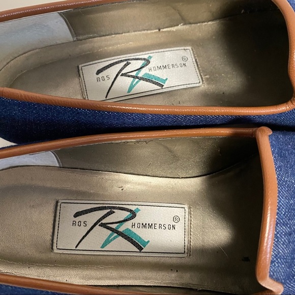 Ross Hommerson vintage Denim flag loafers size 8N - Picture 6 of 8